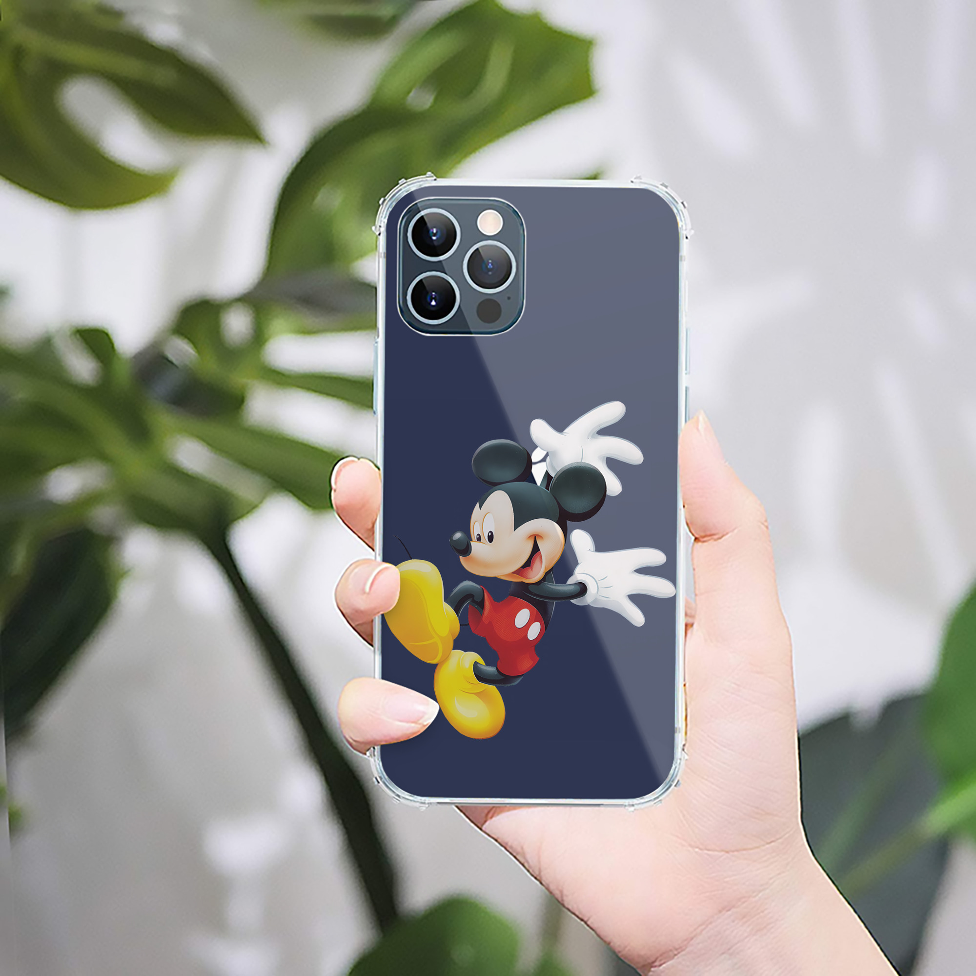 （画像用） ミッキーマウス Mickey Mouse 【iPhone 12シリーズ対応】透明スマホケース（クリアソフトケース）